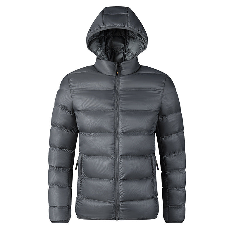 Veste matelassée imperméable pour hommes avec capuche