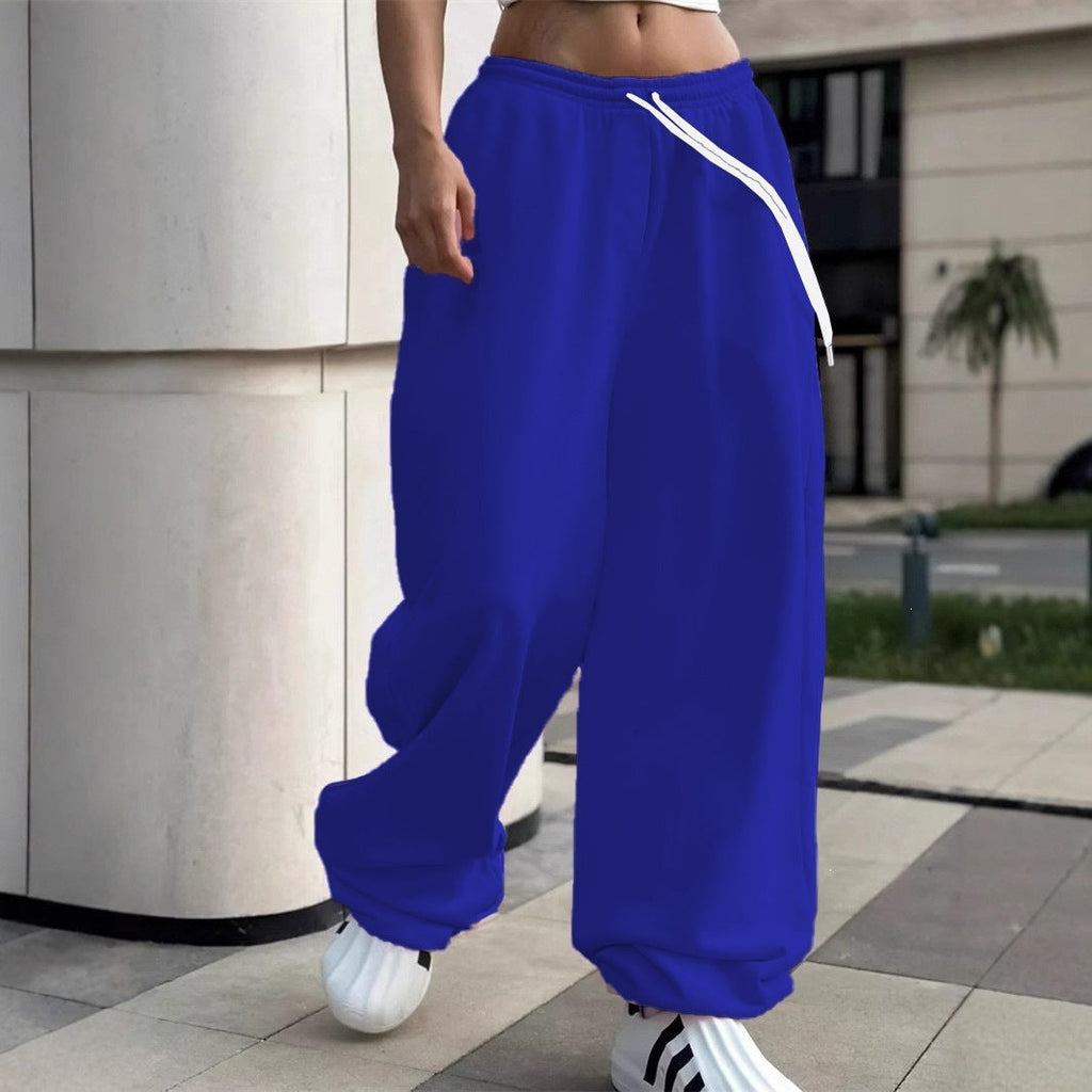 Pantalon de jogging large pour femmes avec ceinture confort haute, cordon de serrage et poignets élastiques Echo Archiv