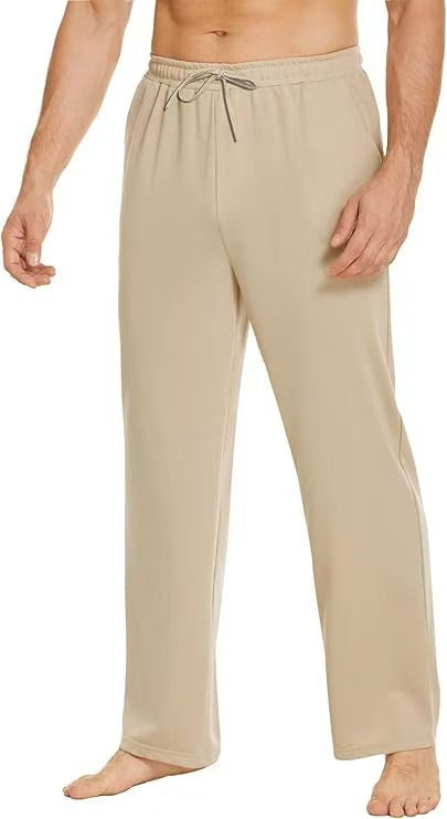 Pantalon de lounge pour homme à coupe décontractée en jersey doux avec cordon de serrage, taille élastique et jambe droite Echo Archiv