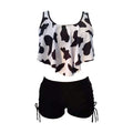 Ensemble Tankini Femme avec Haut Flottant et Cordon sur les Côtés R&B