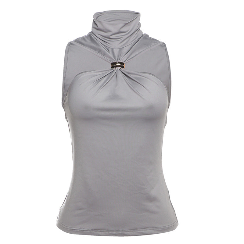 Top élégant pour femmes avec col haut et design épuré Heidi-Mode
