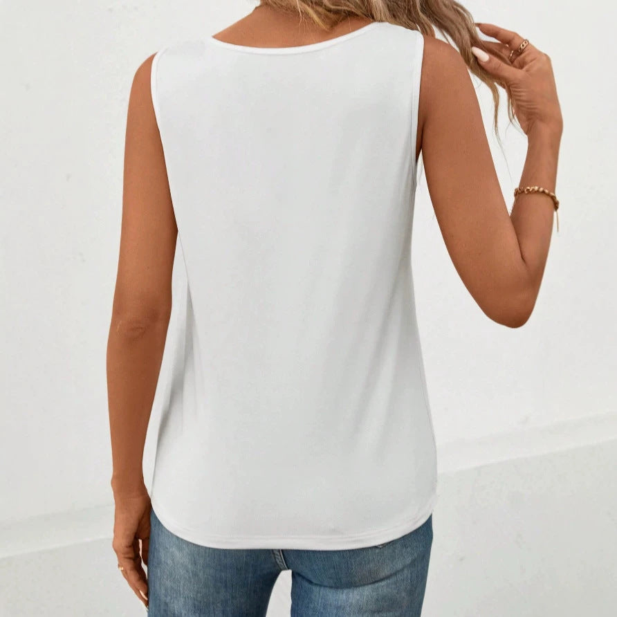 Débardeur sans manches pour femmes en jersey léger avec décolleté carré Heidi-Mode