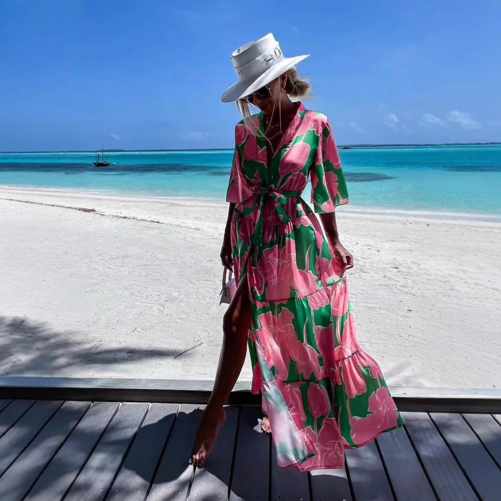 Kimono élégant pour femmes avec design floral R&B