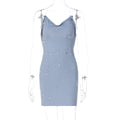 Robe mini ajustée pour femmes avec drapé élégant et applications transparentes Heidi-Mode
