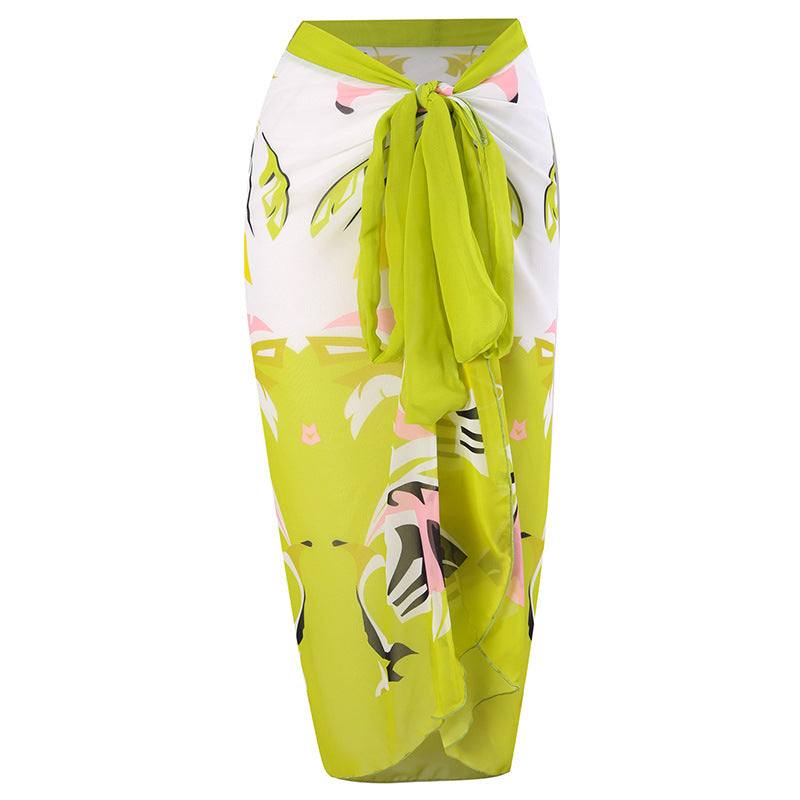 Maillot de bain élégant pour femmes avec détail floral et tunique de plage transparente Echo Archiv