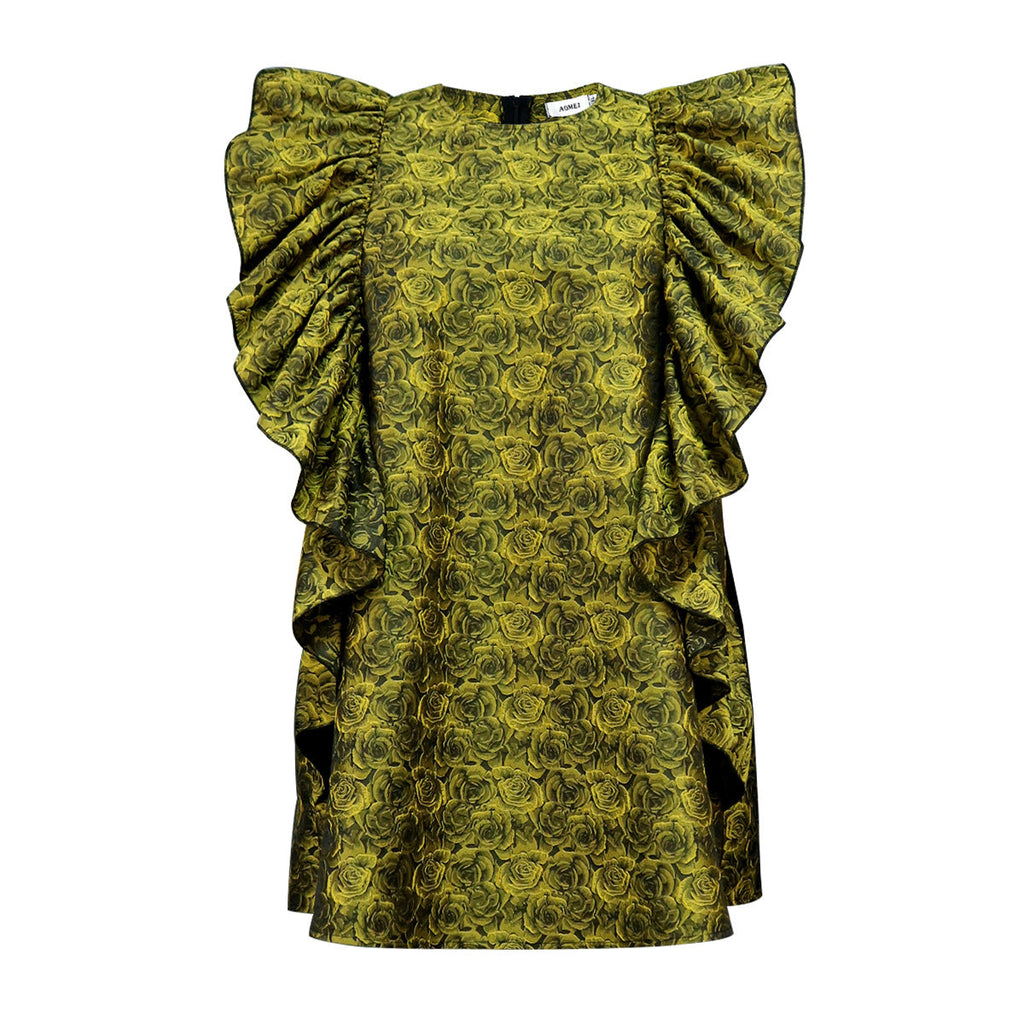 Robe pour femmes avec volants volumineux et motif floral R&B