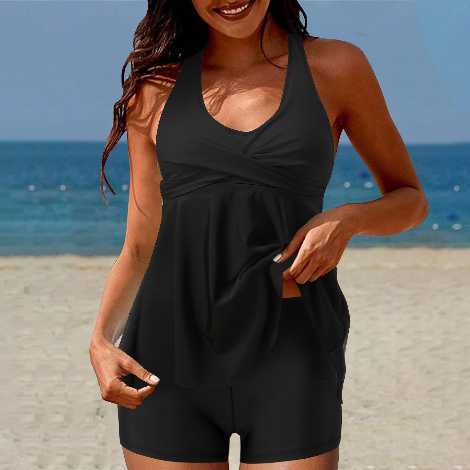 Ensemble de Tankini Sportif pour Femmes avec Jupe Décontractée et Shorts Echo Archiv