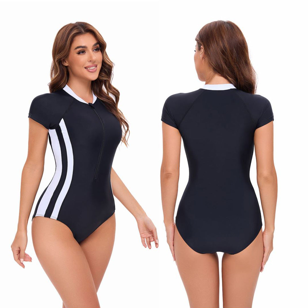 Maillot de bain une pièce sport femme Drune à manches courtes