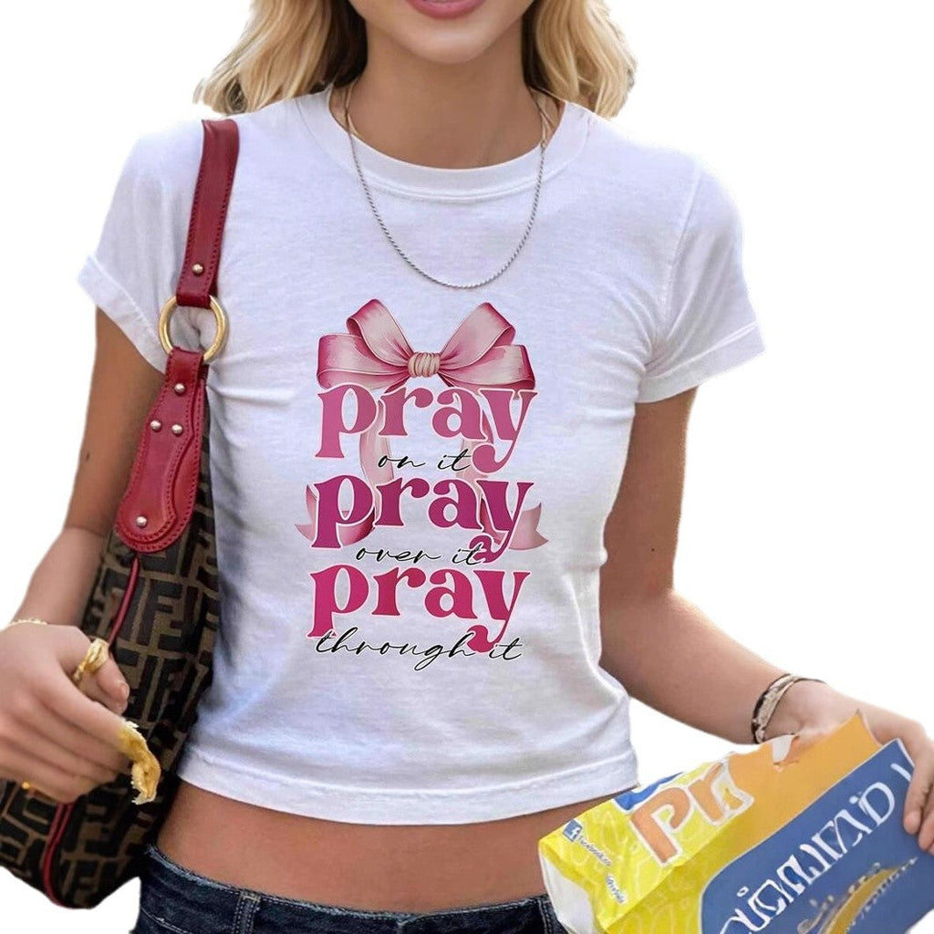 T-shirt sans manches pour femmes avec une citation inspirante et un motif de nœud ludique R&B