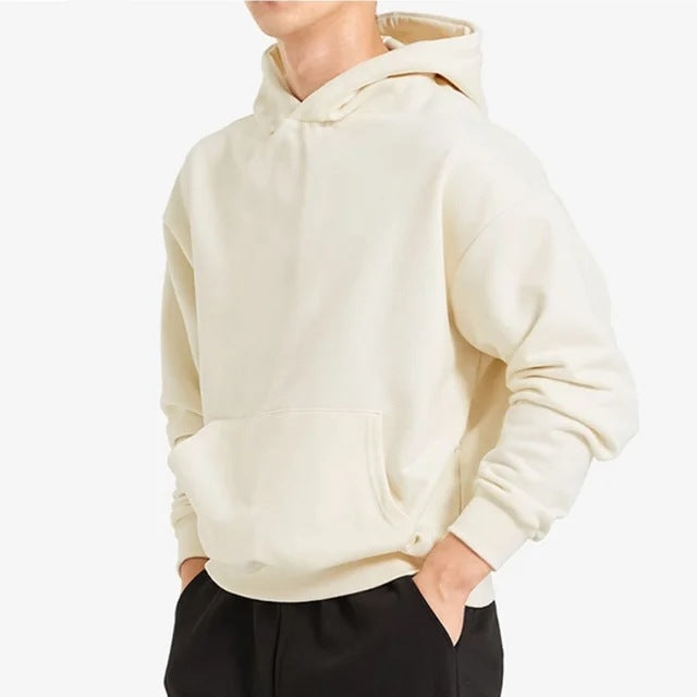 Homme nan sweat à capuche lourd en coupe boxy avec poche kangourou, ourlet côtelé et intérieur gratté Echo Archiv