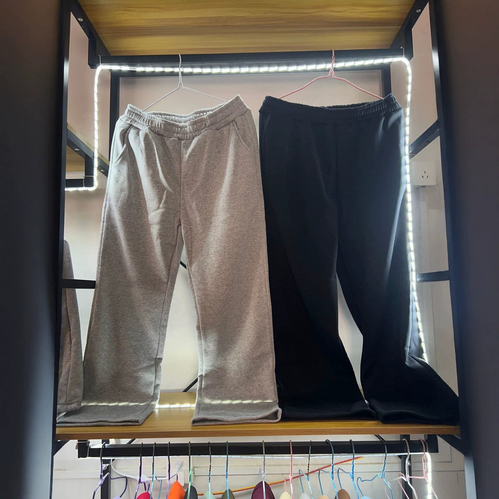 Pantalon de lounge large pour femmes avec taille élastique, poches latérales et jambe fluide Echo Archiv