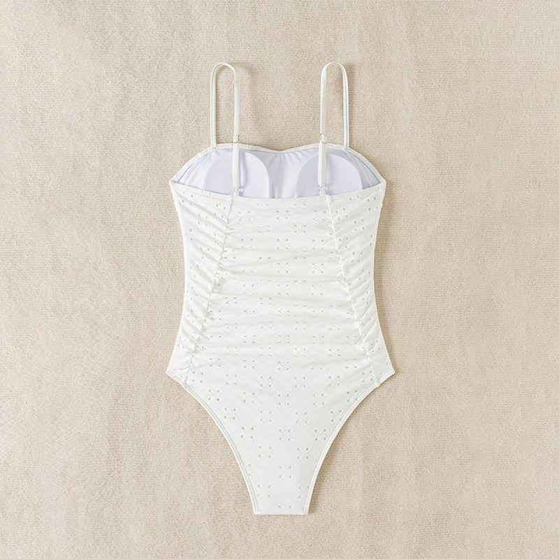 Maillot de bain une pièce élégant pour femmes avec fronces R&B