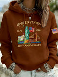 Sweat à capuche créatif pour dames avec un motif statuesque unique Echoarchiv