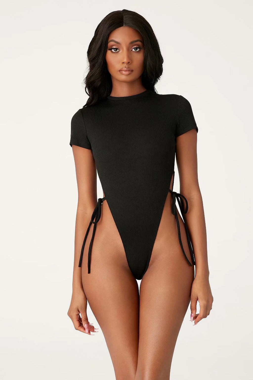 Haut ajusté pour femmes avec volants latéraux R&B