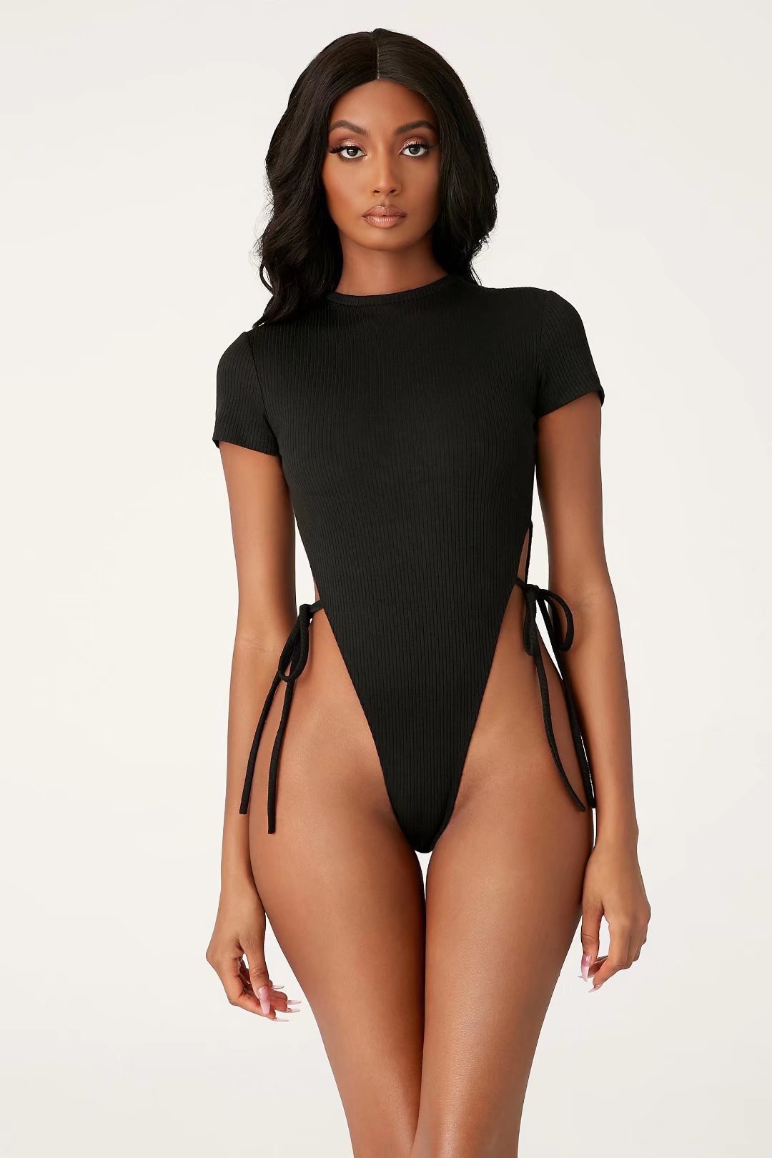 Haut ajusté pour femmes avec volants latéraux R&B