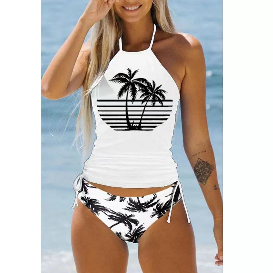 Tankini femme avec motif floral et bretelles réglables Echo Archiv