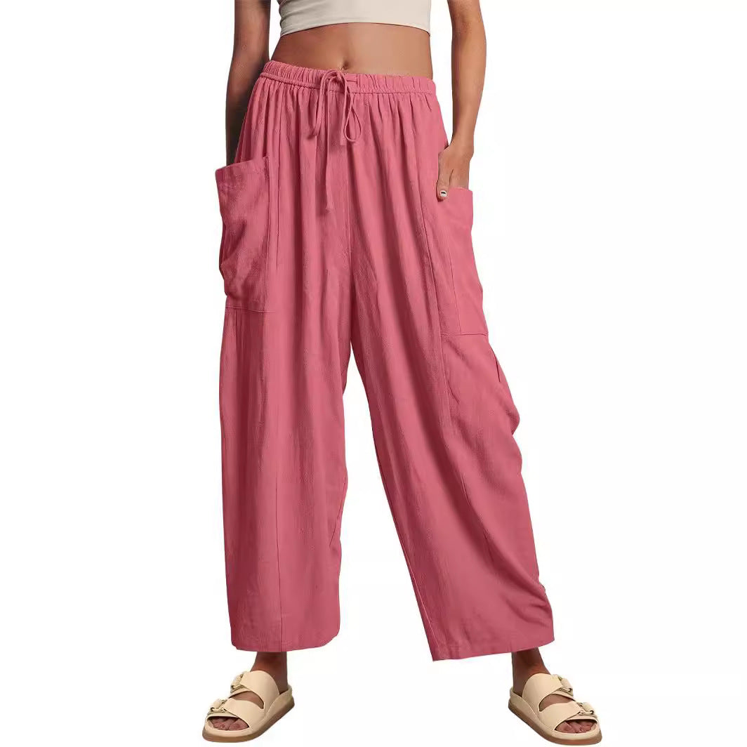 Pantalon en Lin Tendance pour Femmes