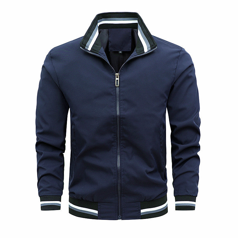 Veste bomber légère pour hommes avec col montant rayé Echo Archiv