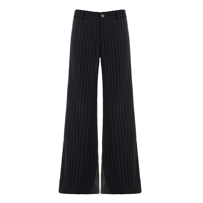Pantalon Palazzo à rayures pour dames, taille haute, pli marqué et jambe large Echo Archiv