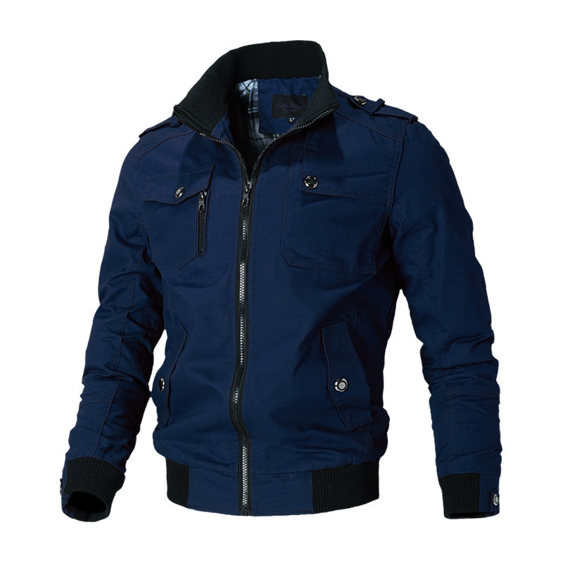 Veste utilitaire bomber taillée pour hommes avec épaulettes, fermeture éclair cachée et doublure matelassée Echo Archiv