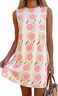 Robe d'été pour femmes au style vintage avec motif floral R&B