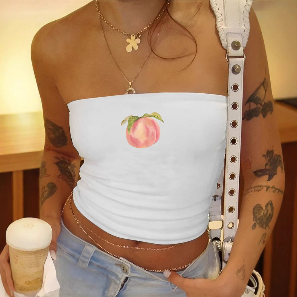 Haut bandeau pour femmes avec motif fruité et coupe ajustée R&B
