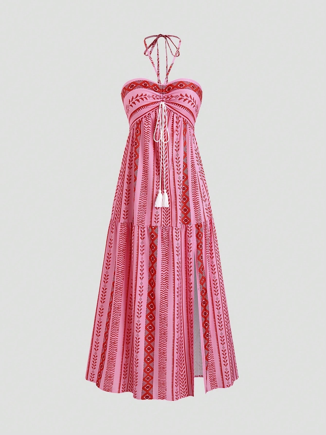Robe Maxikleid Boho Femme avec Bretelles R&B
