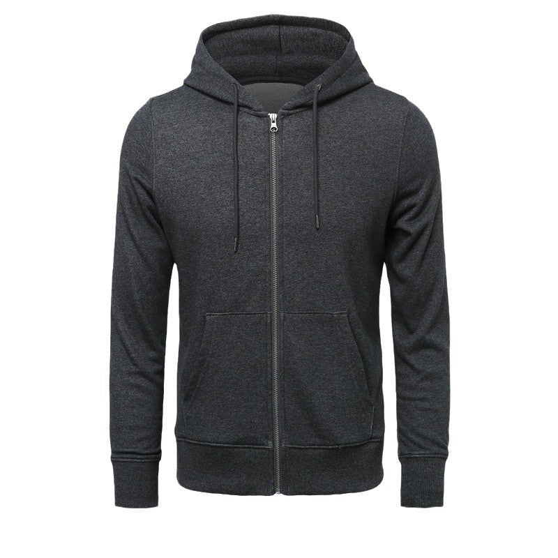 Hoodie zippé pour hommes, coupe slim avec fermeture éclair en métal, capuche double épaisseur et poche kangourou Echo Archiv