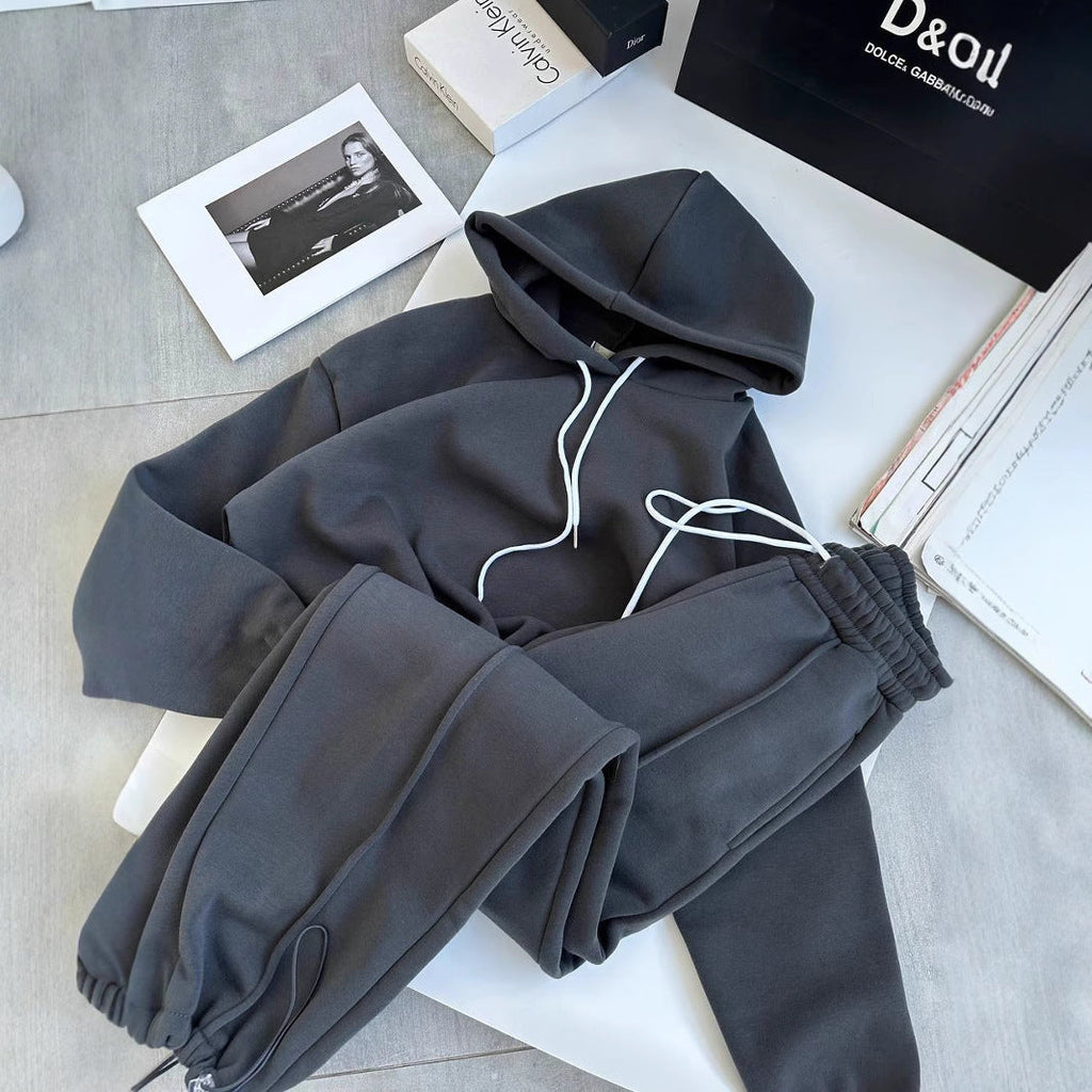 Ensemble Sweat à Capuche Oversize et Pantalon de Jogging pour Femmes avec Doublure Douce, Cordon Réglable et Taille Haute Echo Archiv