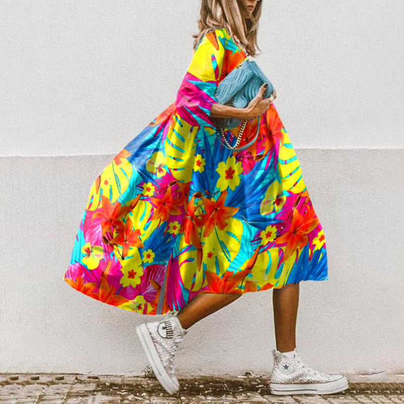 MW | Robe midi imprimée en A