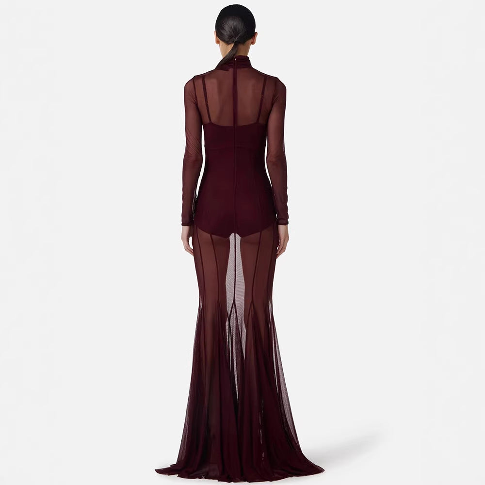 Robe de soirée élégante et transparente pour femmes Heidi-Mode