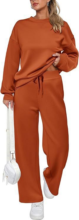 Ensemble de lounge pour femmes en French-Terry à deux pièces avec pull à col rond oversize et jogger taille haute Echo Archiv