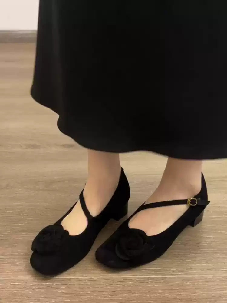 Ballerines élégantes pour femmes avec accent floral et semelle confortable R&B