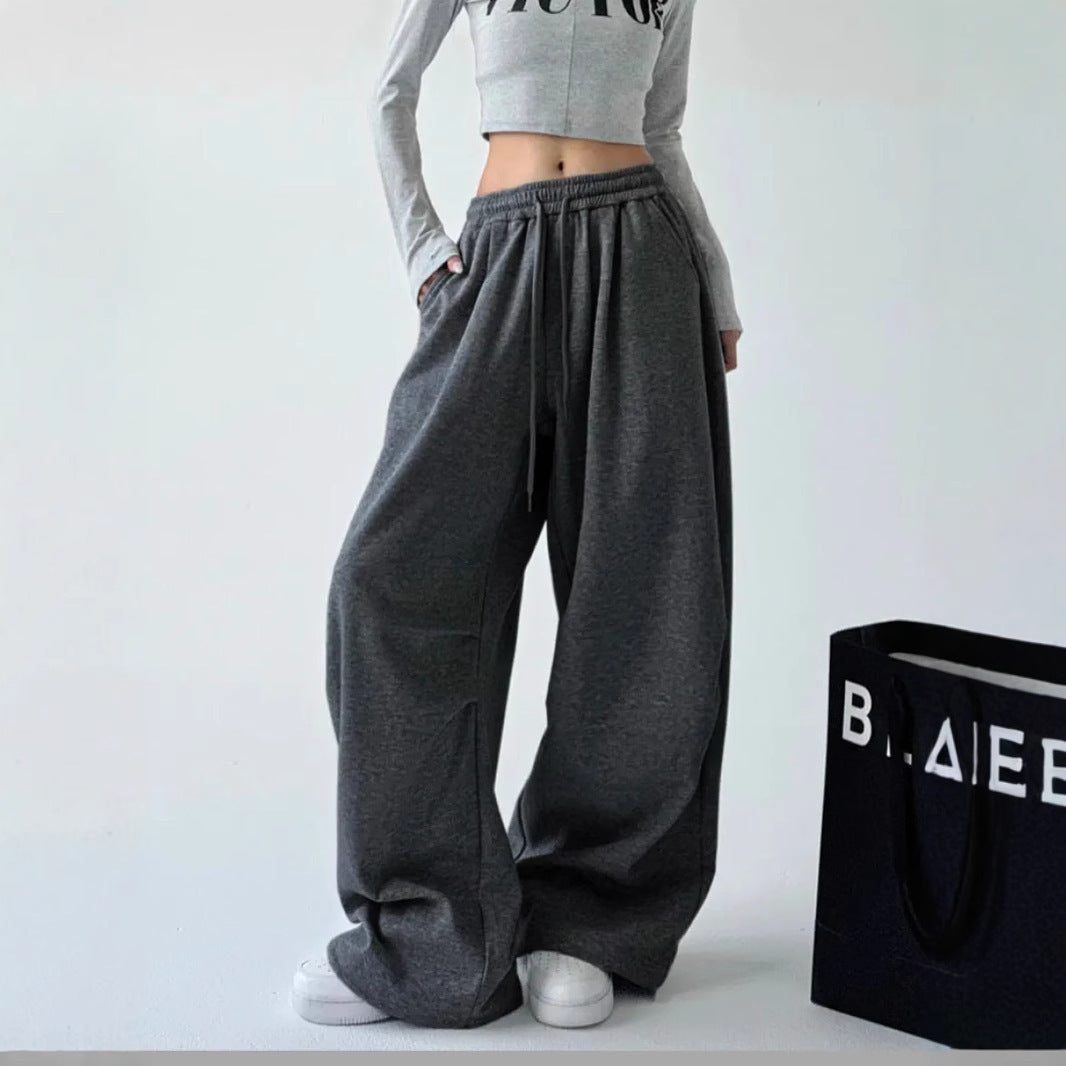 Pantalon lounge taille haute pour femmes, coupe ample, avec taille élastique, cordon de serrage et poches latérales Echo Archiv