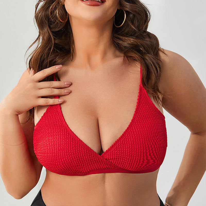 Haut de bikini élégant et confortable pour femmes avec textures raffinées R&B
