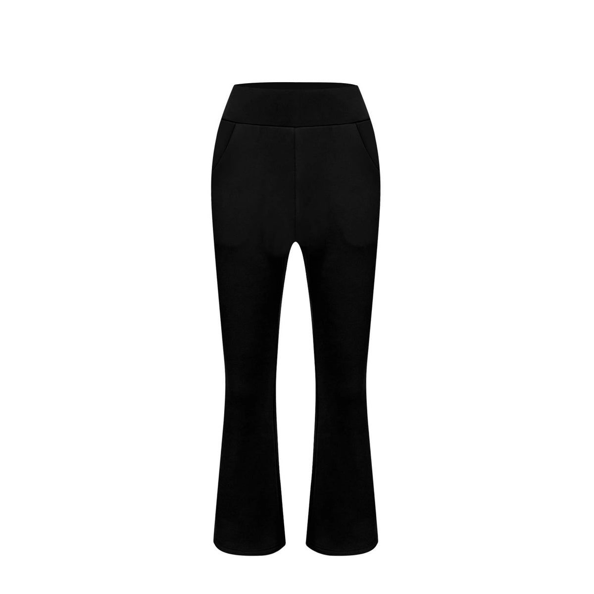 Pantalon de yoga taille haute pour femmes avec jambe évasée et poches Echoarchiv