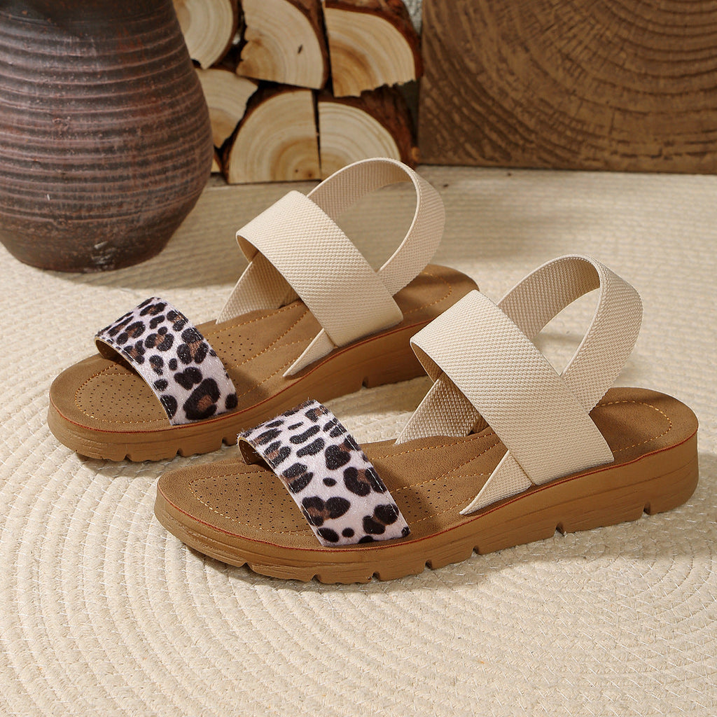 Sandales confortables pour femmes avec des brides élastiques et un lit de pied anatomique R&B