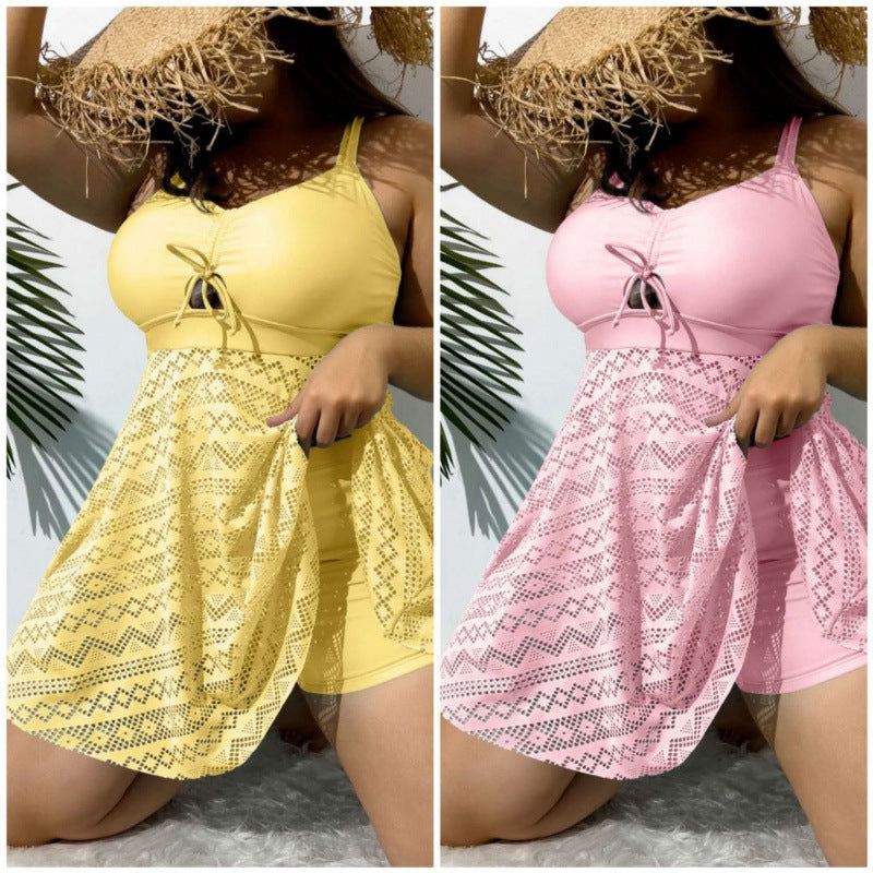 Maillot de bain femme froncé avec jupe évasée Echo Archiv