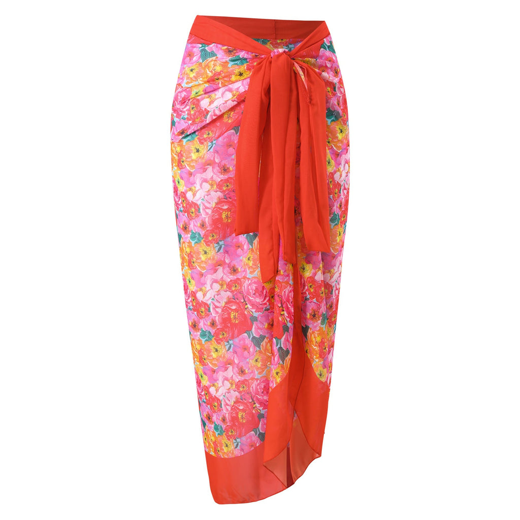 Jupe maxi femme avec design floral et lien pratique Drune