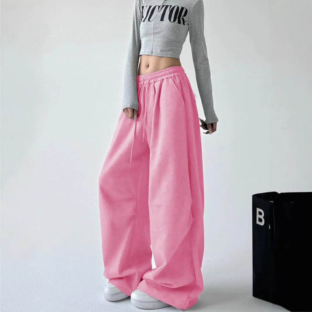 Pantalon lounge taille haute pour femmes, coupe ample, avec taille élastique, cordon de serrage et poches latérales Echo Archiv
