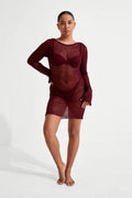 Robe en crochet transparente pour femmes R&B