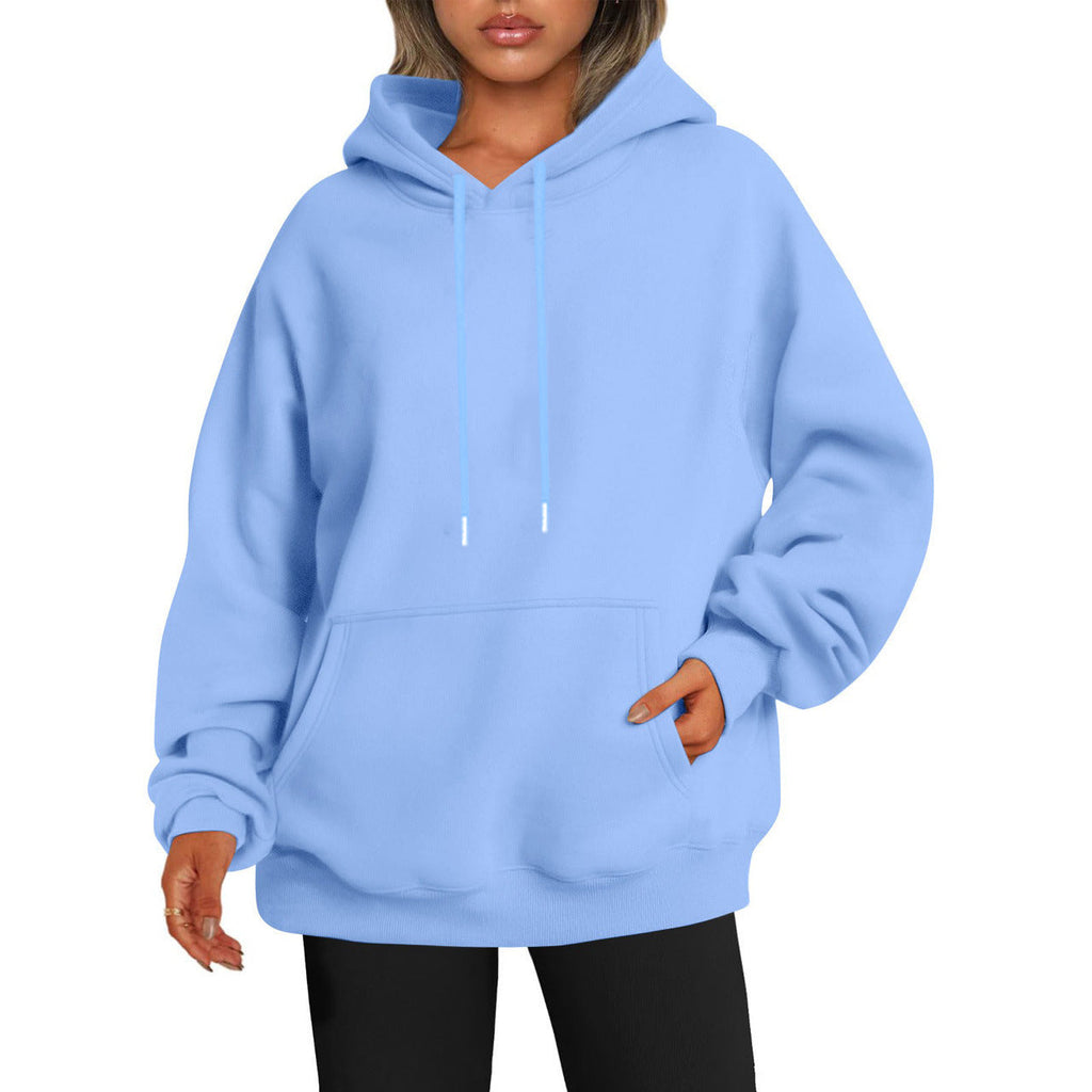 Robe à capuche oversized pour femmes avec poche kangourou, silhouette allongée et doux French-Terry Echo Archiv