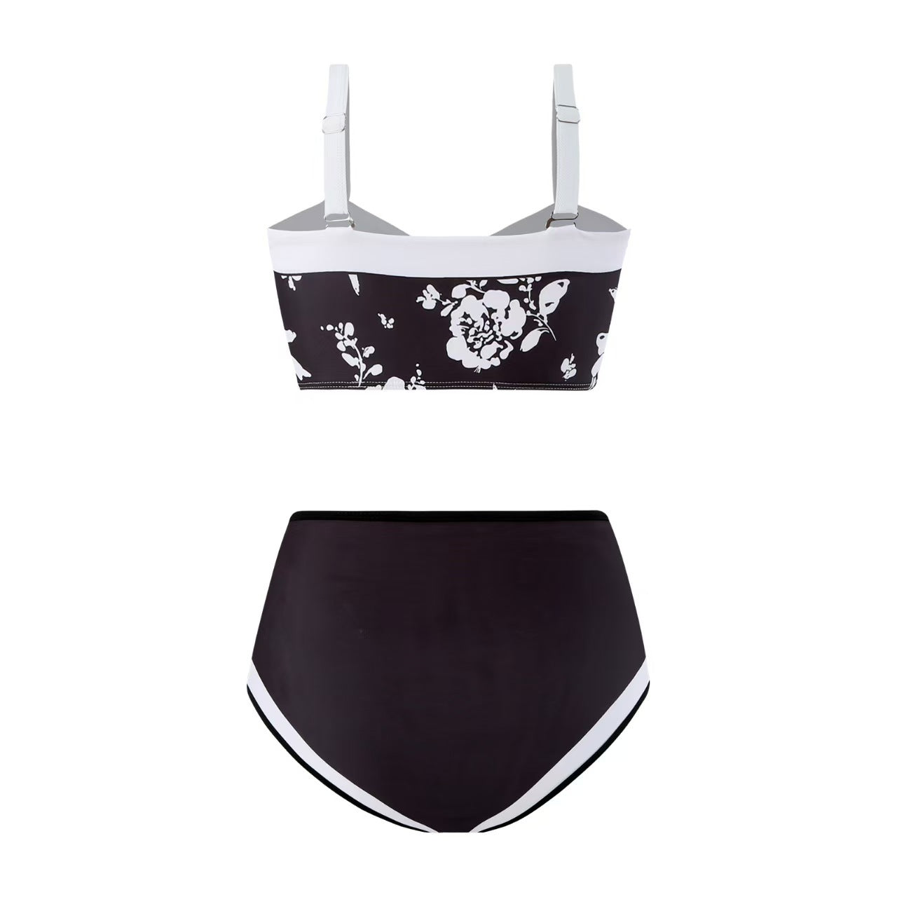 Ensemble de bikini taille haute pour femmes avec motif floral et bretelles réglables Echo Archiv