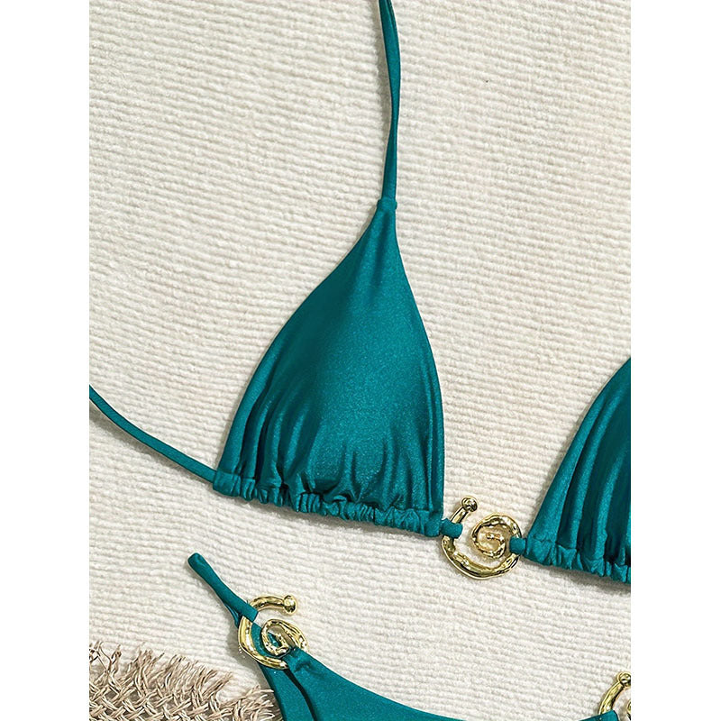 Bikini de plage pour femmes avec détails dorés R&B