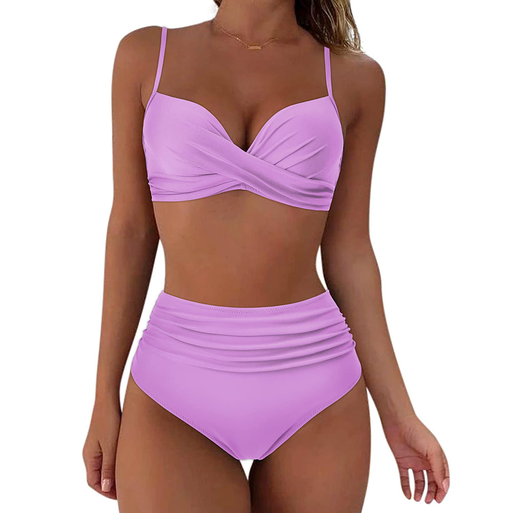 Ensemble de bikini taille haute pour femmes avec design enroulé Echo Archiv