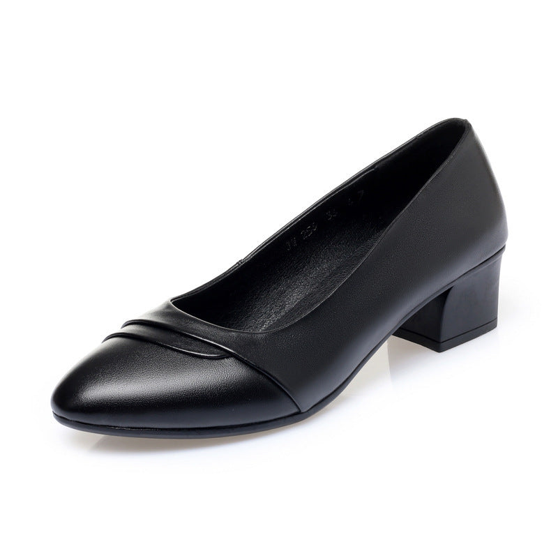 Pompes confortables pour femmes avec un design élégant à volants et un talon bloc confortable Heidi-Mode