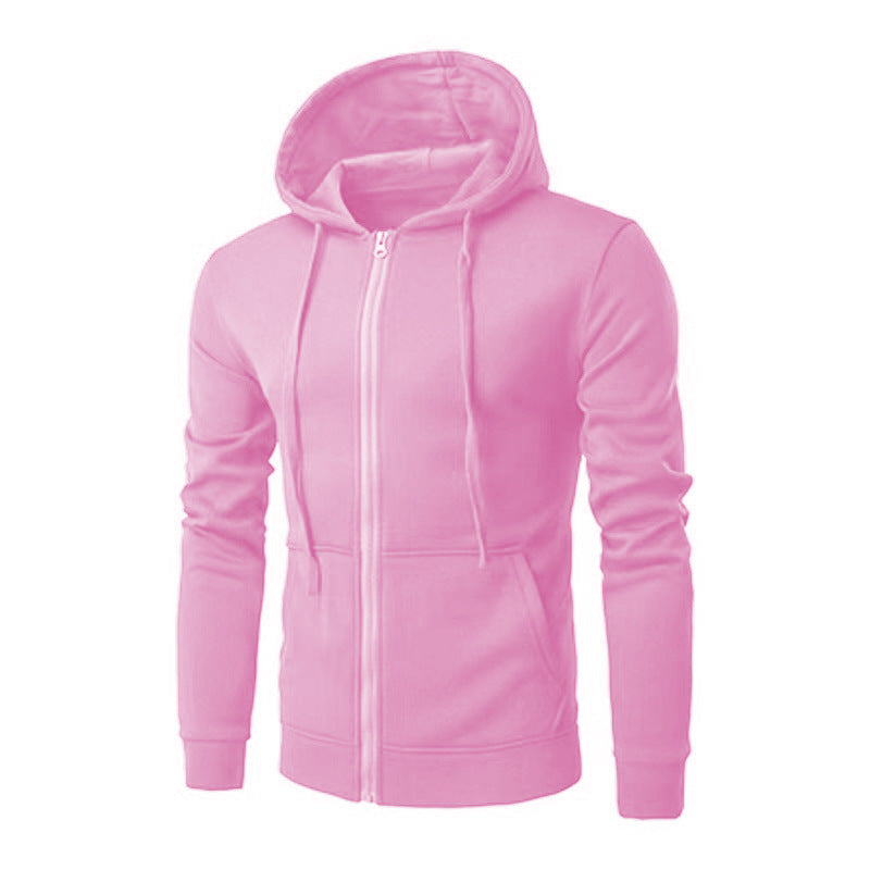 Veste à capuche zippée pour hommes, coupe slim, avec doublure en polaire douce et poches kangourou - Echo Archiv