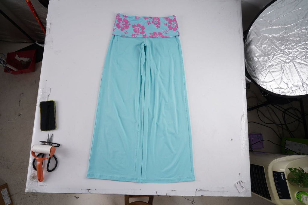 Pantalon palazzo de yoga pour femmes avec taille haute et ceinture repliée Echo Archiv