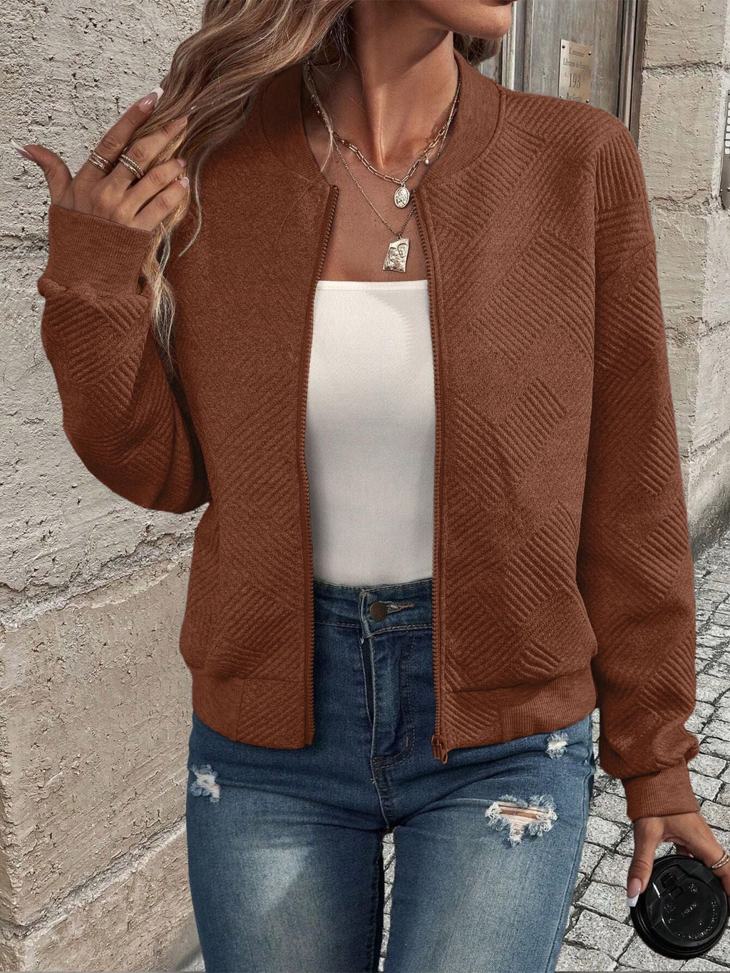 Veste en Fleece Élégante pour Femmes avec Design Structuré