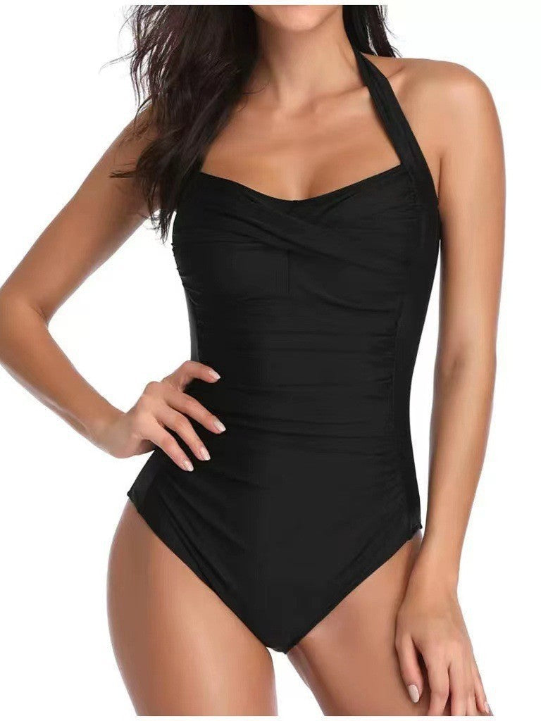 Maillot de bain une pièce élégant pour femmes avec éléments de fronces féminins R&B